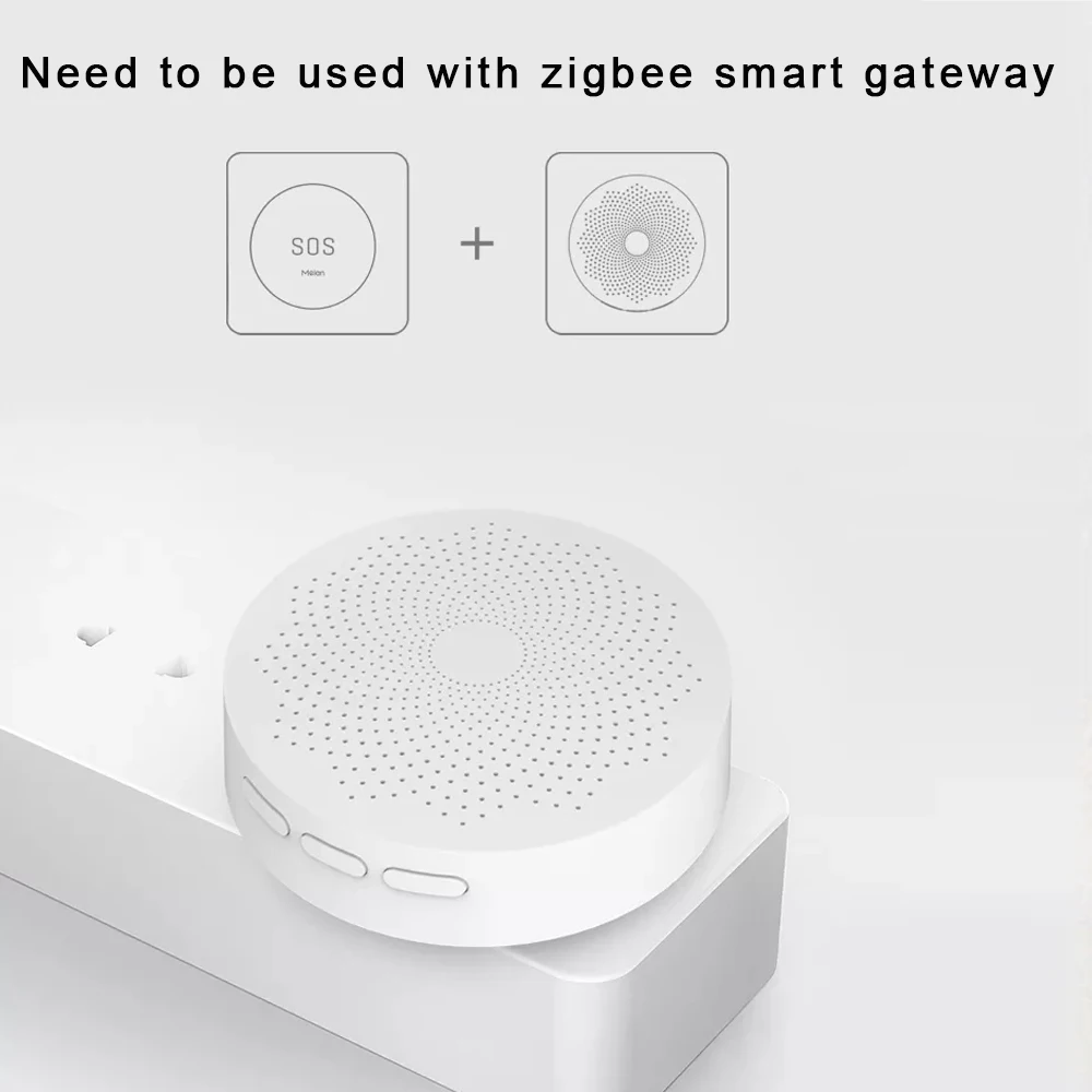 Meian Zigbee Tuya SOS Emergency Button Home Security Alarm System Wireless Alarm Button Work With Smart Life/Tuya APP and Hub