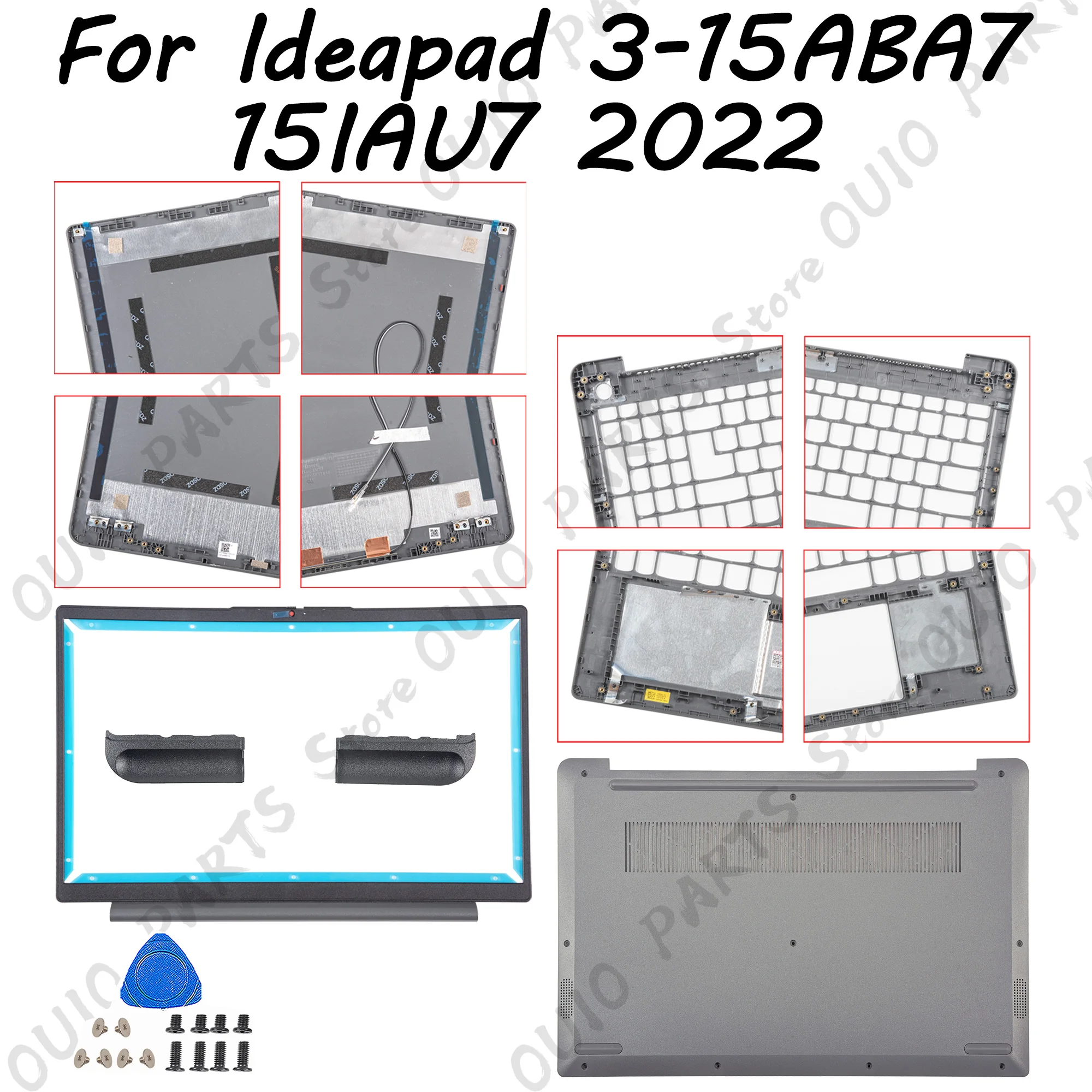 

Case For IdeaPad 3 15IAU7 3-15ABA7 2022 JS578 Laptop Case LCD Back Cover/Front Bezel/Palm Rest/Bottom AP2JD000440 AP2JD000300