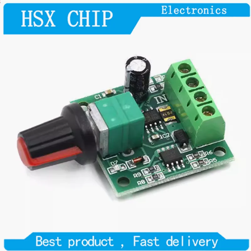 DC 1.8V 3V 5V 6V 12V 2A PWM Motor Speed Controller Low Voltage Motor Speed Controller PWM 0~100% Adjustable Drive Module