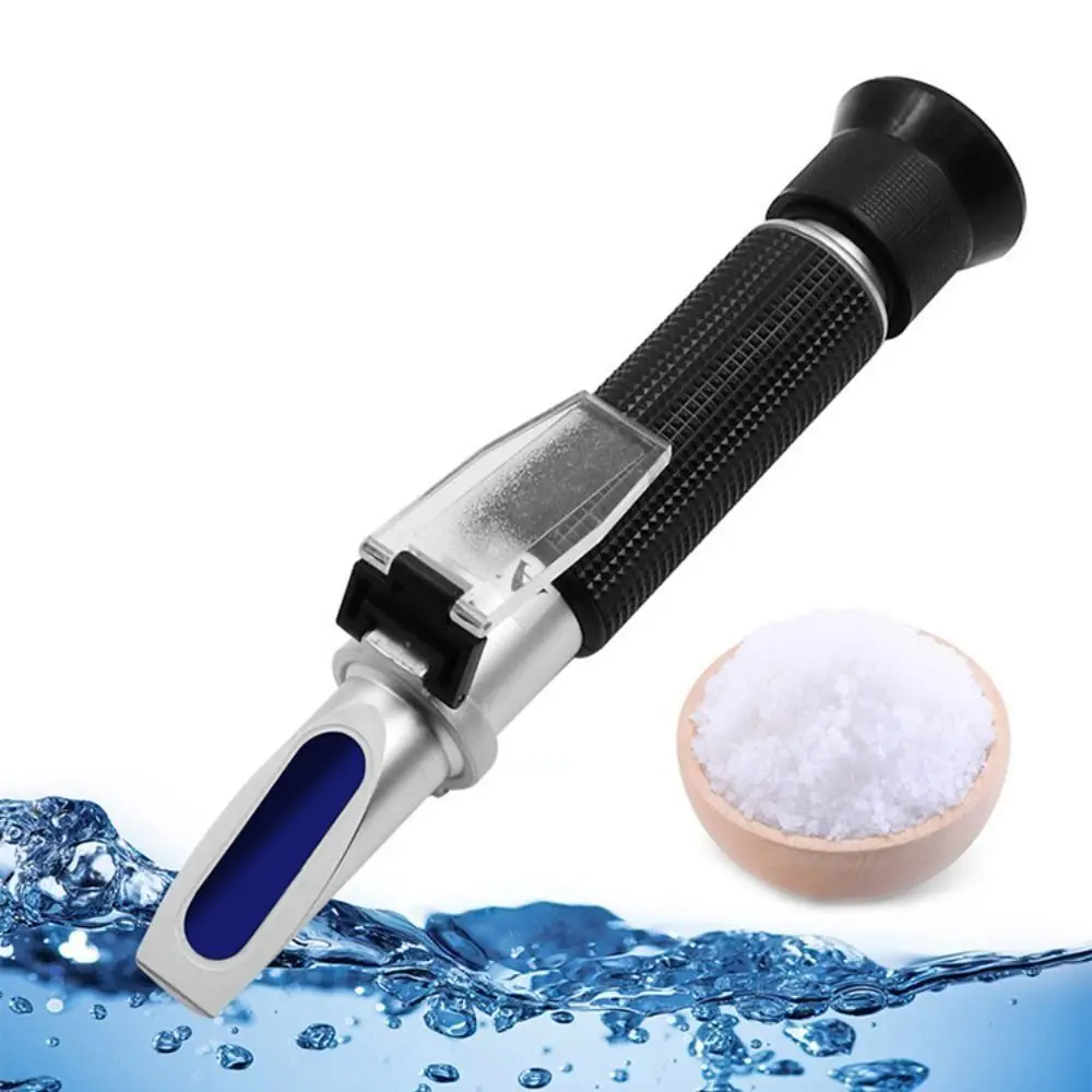 

Prism Refraction Salinity Refractometer 0~100‰ 1.000-1.070 Sea Salinity Meter High Precision Handheld Salt Concentration Tester