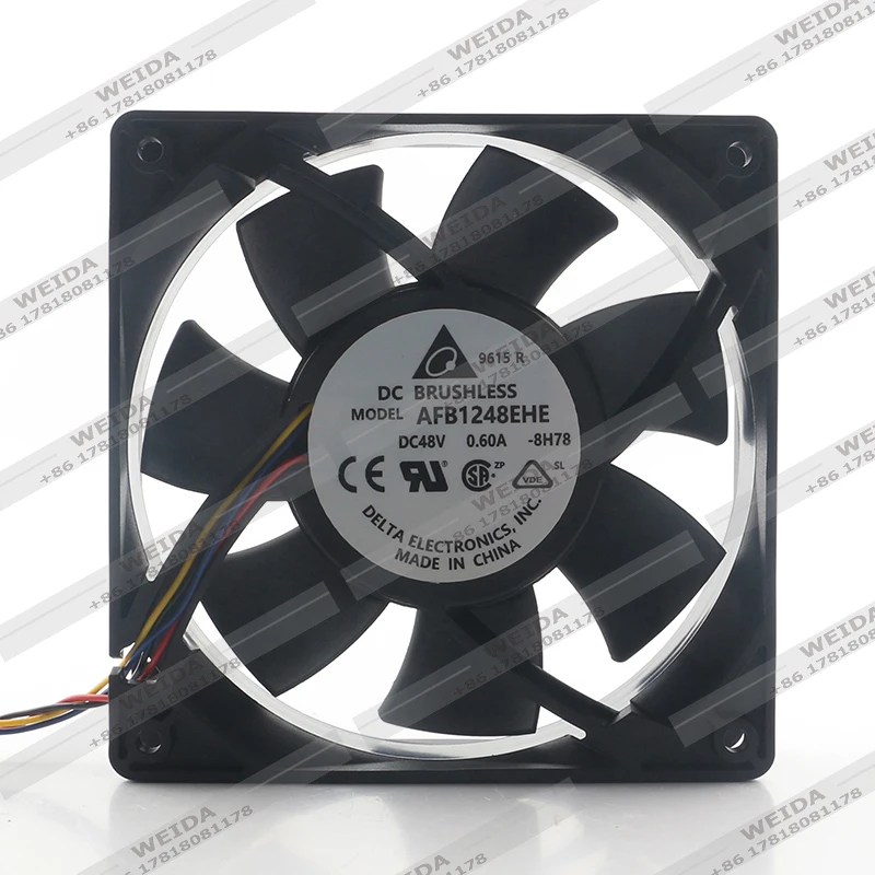 

Delta 48V 0.60A 12038 12CM Four-wire cooling fan temperature control device PWM ball 120x120x38MM AFB1248EHE-8H78