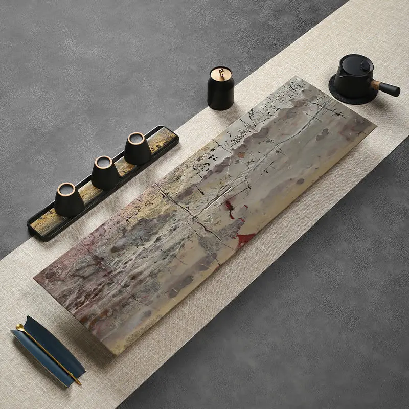 

Поднос для чая из камня, прямоугольный, для чайной церемонии, офиса, сервировки, декора стола, для дома