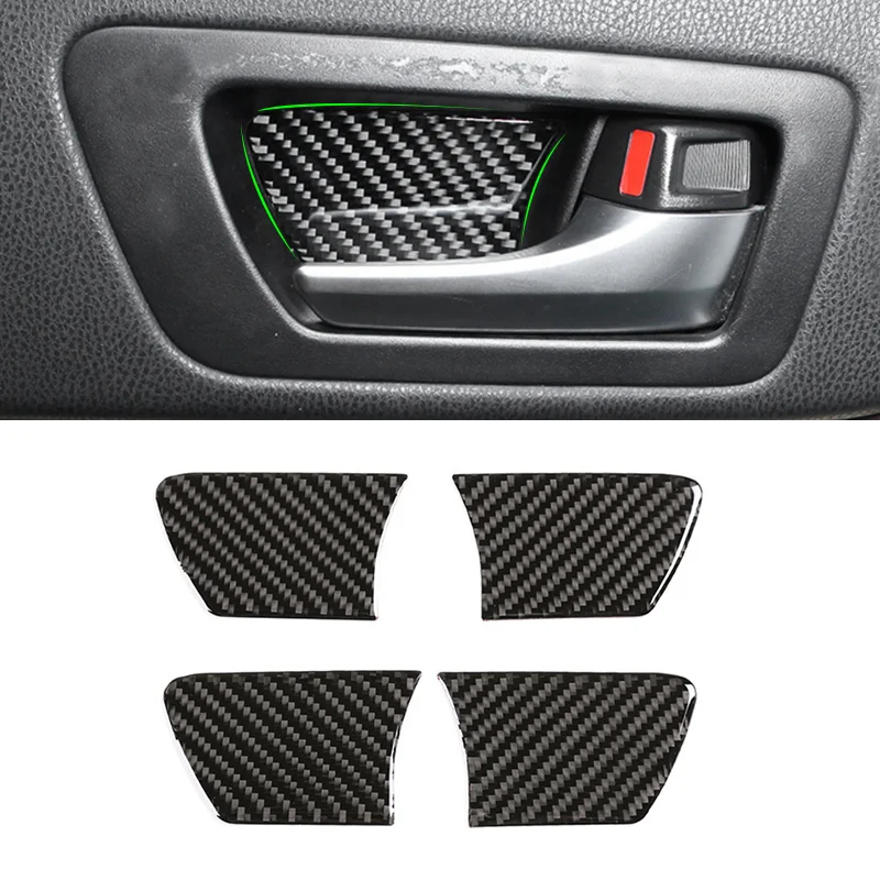 

For Toyota Highlander 2015 2016 2017 2018 Car Carbon Fiber Interior Door Handle Bowl Cover Protective Trim