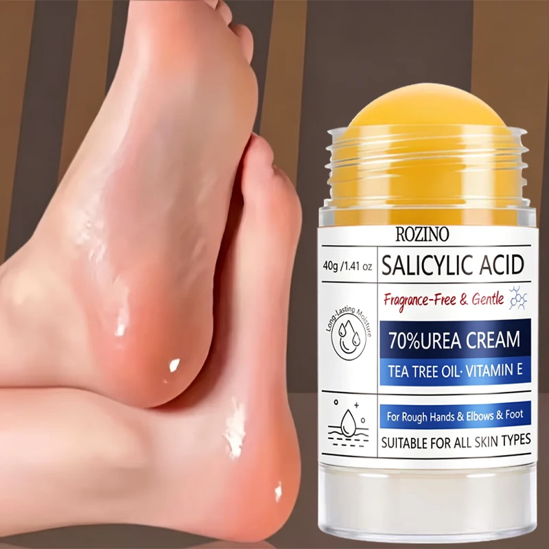 【Instantly Moisturizes and Relieves Dryness】60% Urea Cream & Salicylic Acid Intensive Moisturizing Cream for Dry Hands and Feet, Contains Urea Cream, Salicylic Acid and Other Skin Care Ingredients, with a Rotating Stick Design for Easy Application, Instantly Relieves Dryness, Smoothes Skin, Cares for Hands and Feet, Bids Farewell to Roughness, Peeling and Chapped Skin, One Product Solves Multiple Problems, and with Continuous Use, Makes Hands and Feet Smoother, More Delicate and Elastic A Must-Have for Autumn and Winter, a Great Christmas Gift.