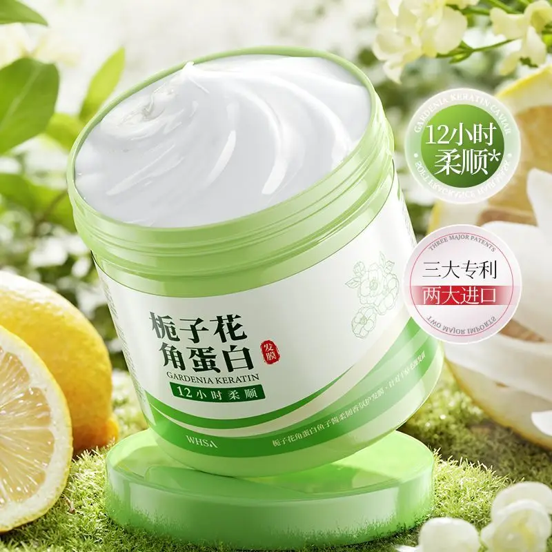 Long Lasting Gardenia Scent Hair Mask, Keratin & Caviar Deep Repair Treatment, Anti Frizz Smoothing Nourishing Mask
