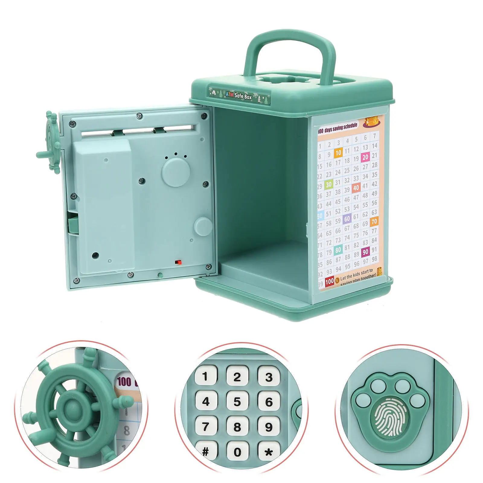 

Премиум-копилка в стиле банкомата с технологией распознавания лиц, электронная копилка для монет для мальчиков и девочек, для дома и офиса