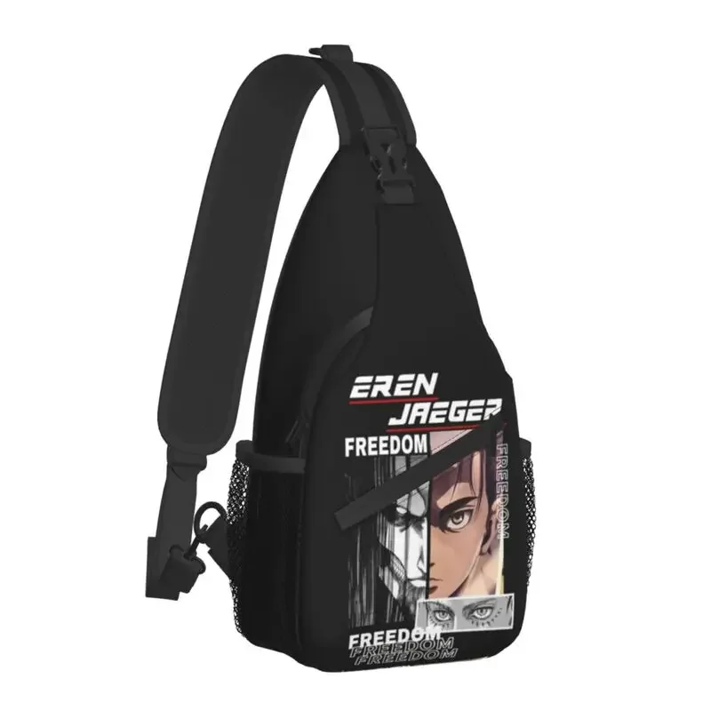 Customized Attack On Titan Eren Yeager Sling Bag Men Cool Shingeki No Kyojin Shoulder Crossbody Chest Backpack Traveling Daypack