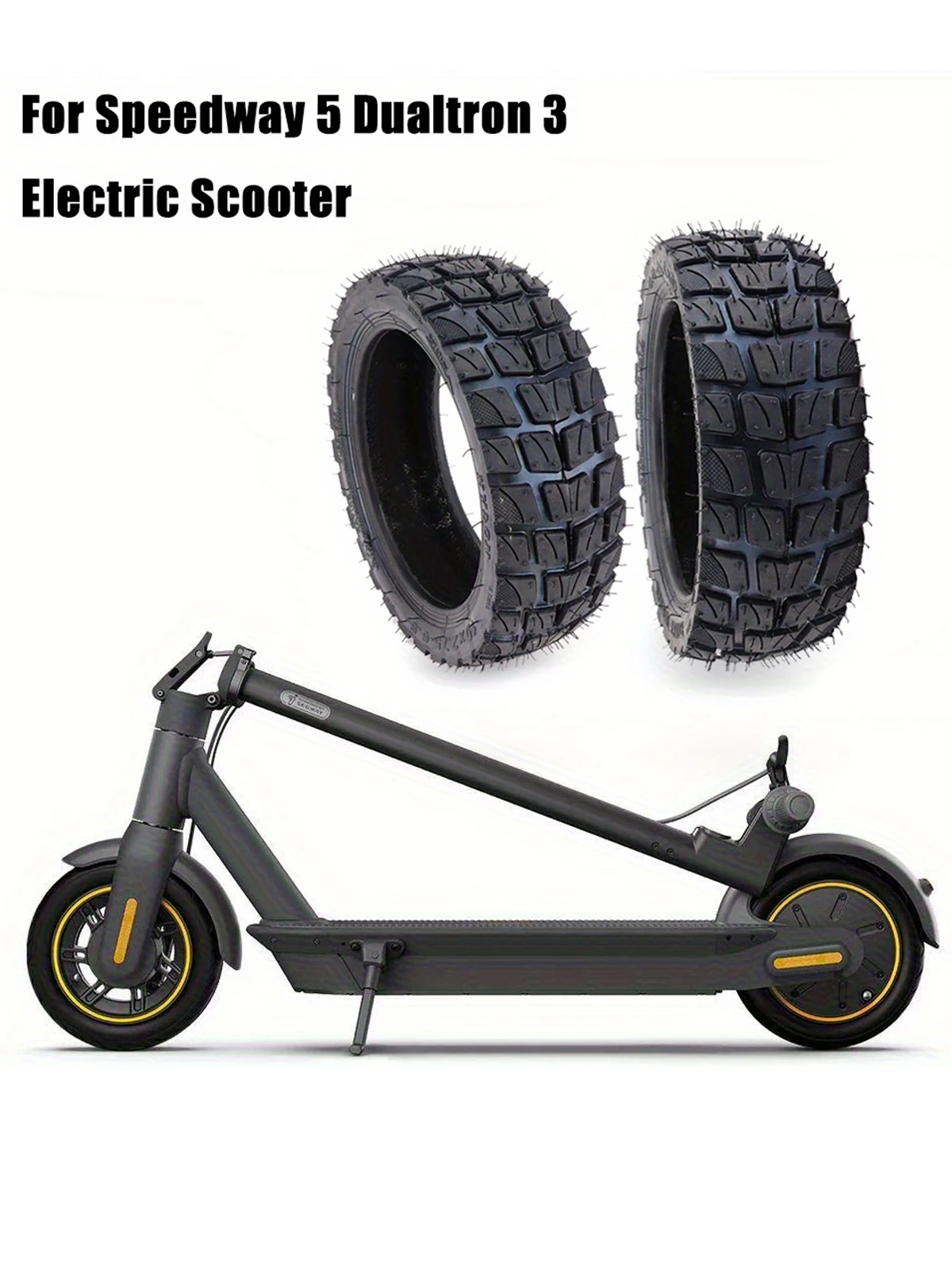 Pneu Tubeless 10x2.75-6.5 et 2 vannes Tubeless pour Speedway 5 Dualtron 3 pièces de Scooter électrique 10*2.75-6.5 pneu tout-terrain