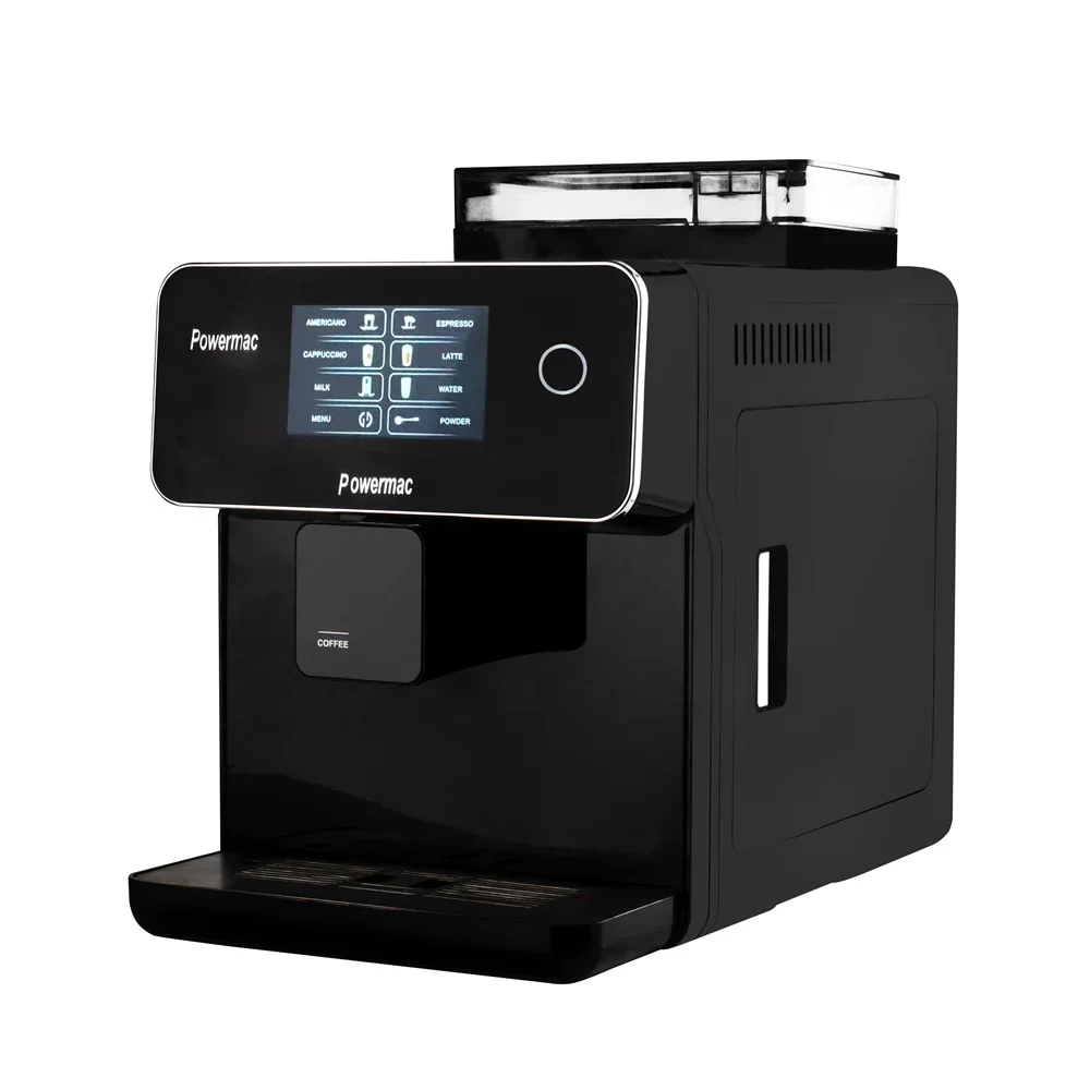 Cafetera eléctrica con pantalla táctil grande, máquina de café expreso totalmente automática, 19bar