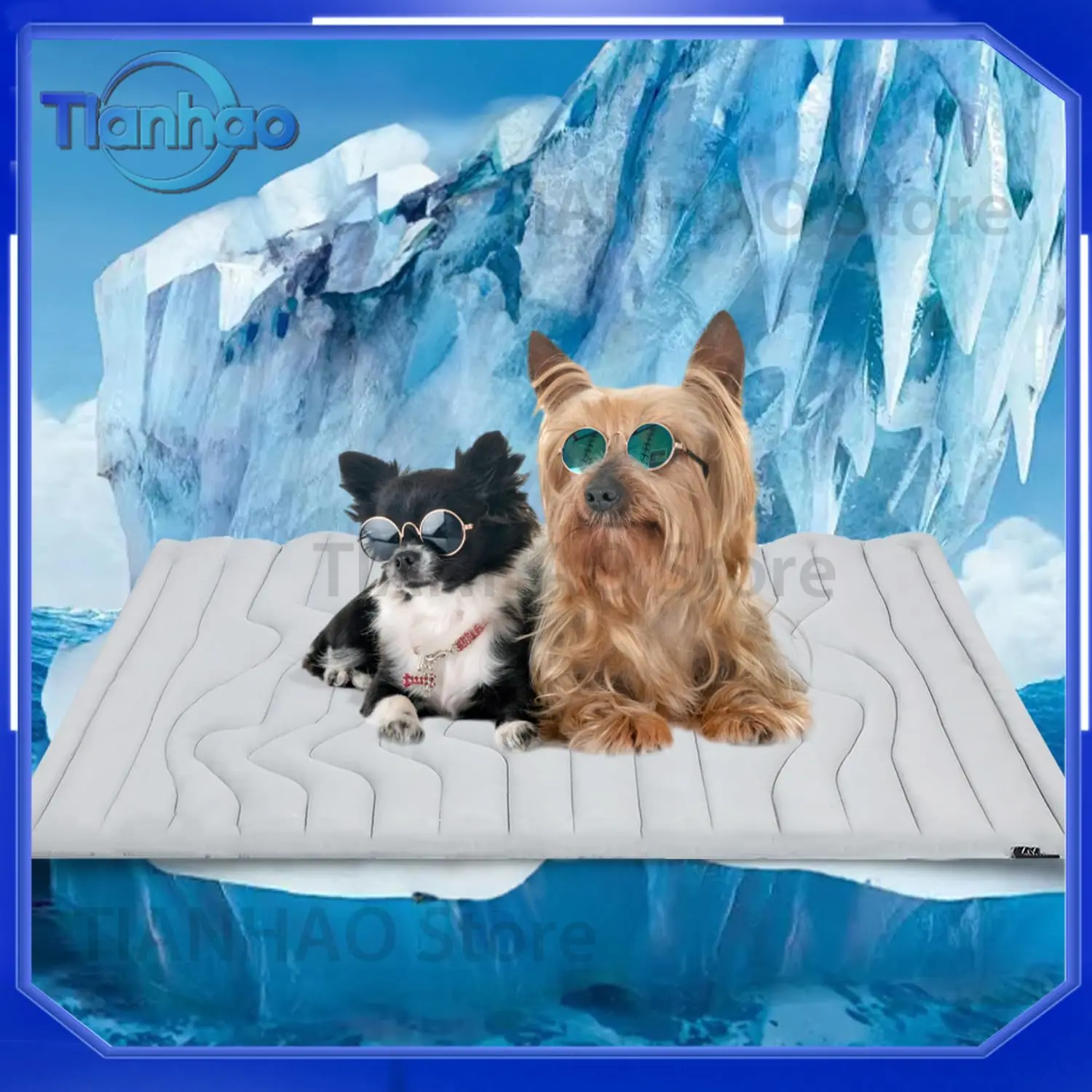 Cooling Pet Pad for Dogs Nylon Crystal Velvet Quilted Chilling Mat Custom Factory Made Dog Bed Cooling Pad
