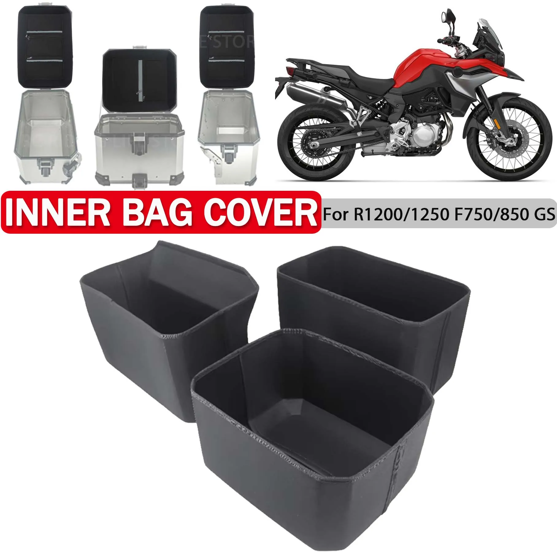 

Крышка багажного ящика, внутренняя крышка контейнера для BMW R1200GS R1250GS R 1200 1250 GS LC F750 F850 GS ADV Adventure, нейлоновая внутренняя сумка