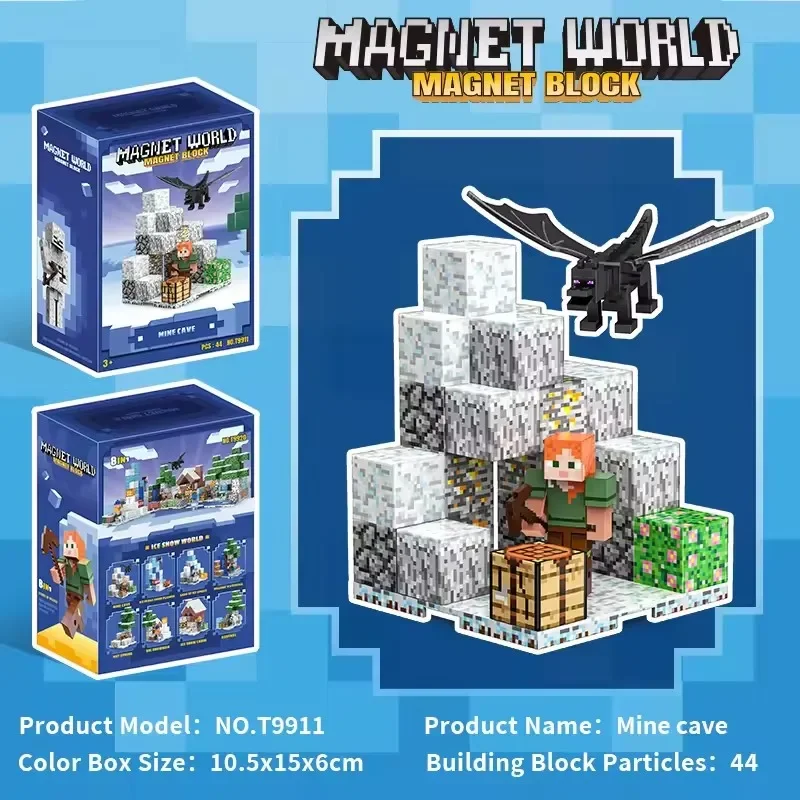 Ice and Snow World MC My DIY World TNT مكعبات بناء مغناطيسية ألعاب إبداعية للأطفال أفضل هدية