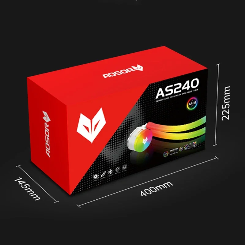 Imagem -06 - Refrigerador de Água para Cpu Aio Computador Tudo-em-um Rgb Intel Amdpwm Controle de Temperatura Dissipador Argb Aura Sync Radiador 240