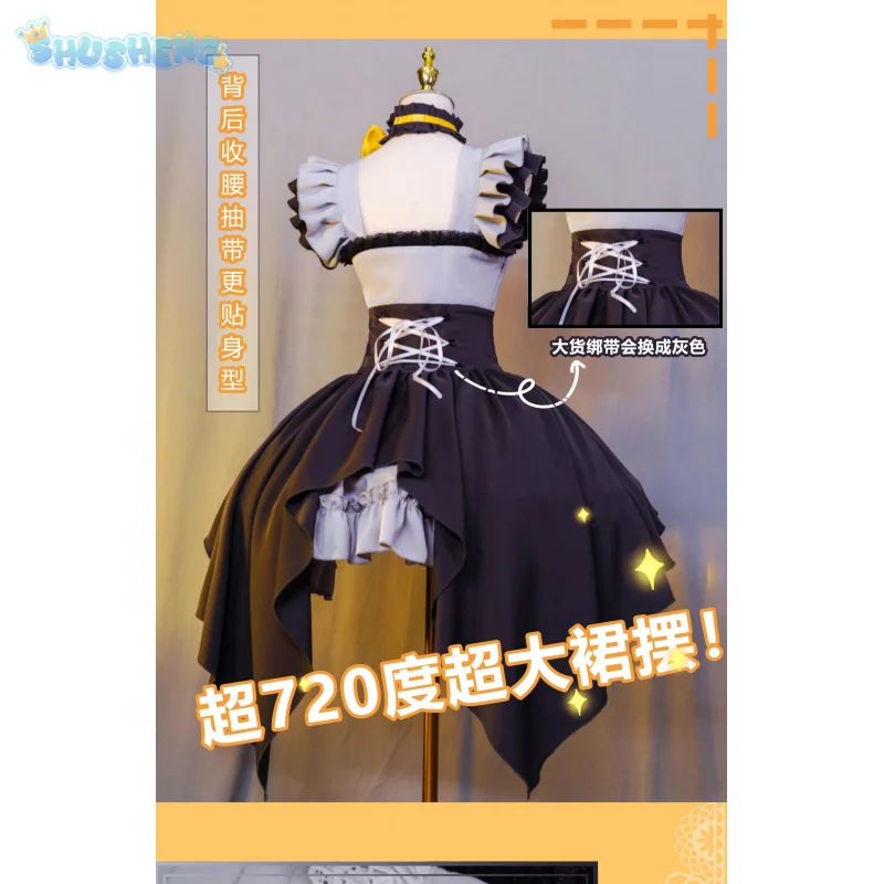 أنيمي لعبة الأزرق الأرشيف تأثيري Iochi ماري النساء هالوين فتاة فستان قلادة قبعة أغطية الرأس الجوارب فستان كامل كرنفال زي