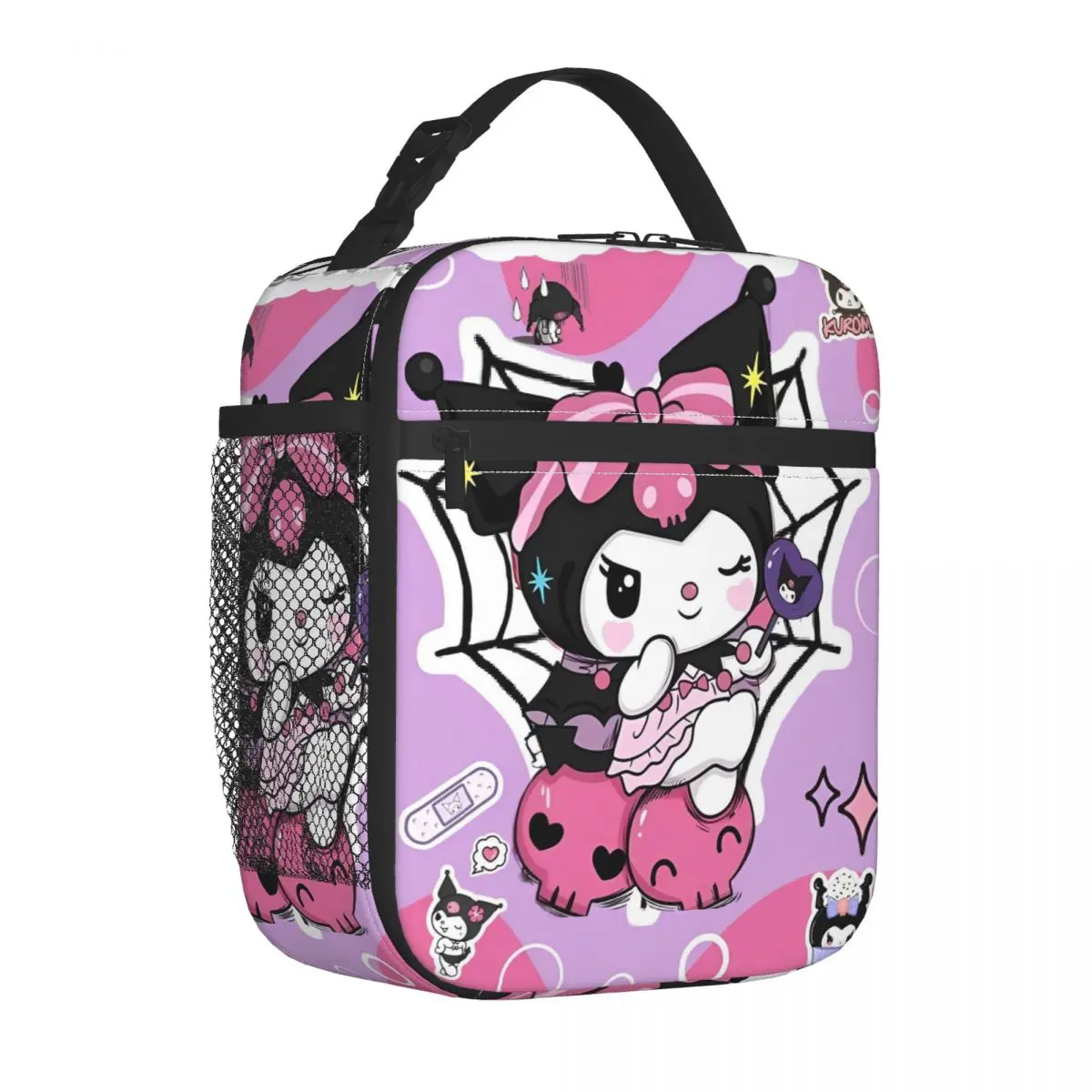 

Kawaii Kuromi Insulated Lunch Bags Portable Cute Cartoon Reusable Cooler Bag Tote Lunch Box Work Outdoor Girl Boy