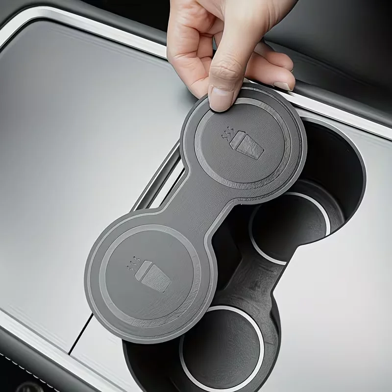 For Tesla Model 3/Y Center Console Cup Pad Cup Pad Protection Pad Storage Compartment Protection Pad Wear‑Resistant and Dustproo