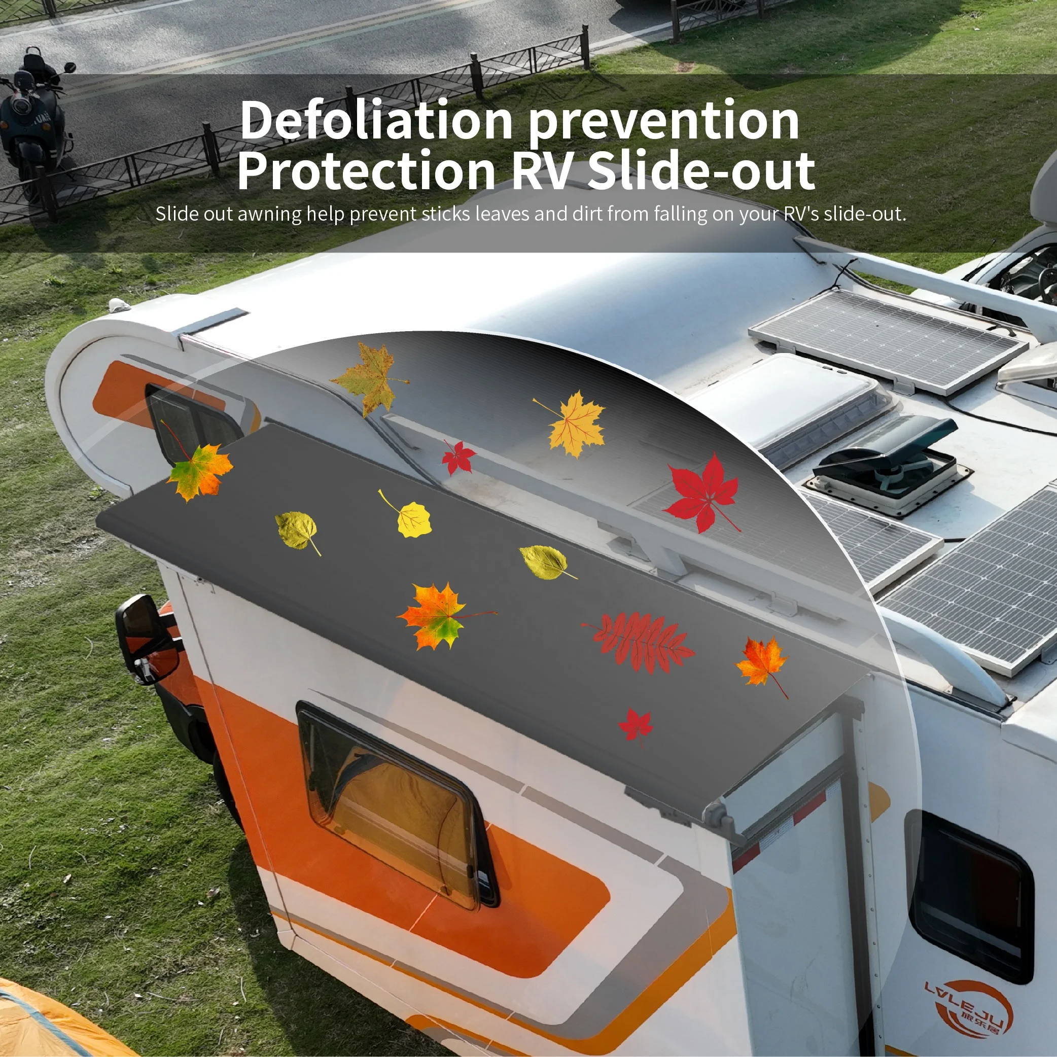 قافلة التخييم سيارة أجزاء خارجية أخرى الملحقات الأسود الشريحة خارج المظلة التلقائي صندوق الشريحة توبر المظلة