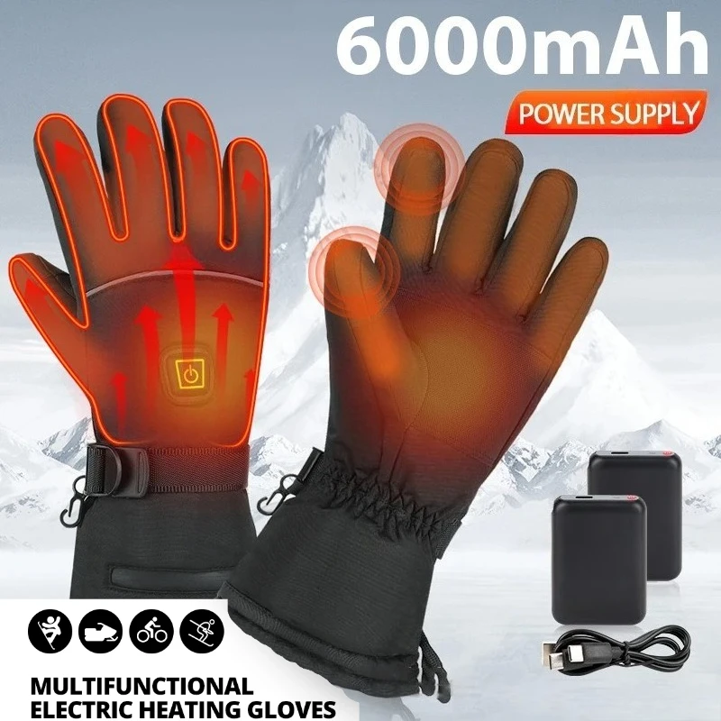 

Rechargeable Self Heating Electric Heated Gloves Men Women Winter Waterproof Hand Warmer Motorcycle Ski Climbing Hiking