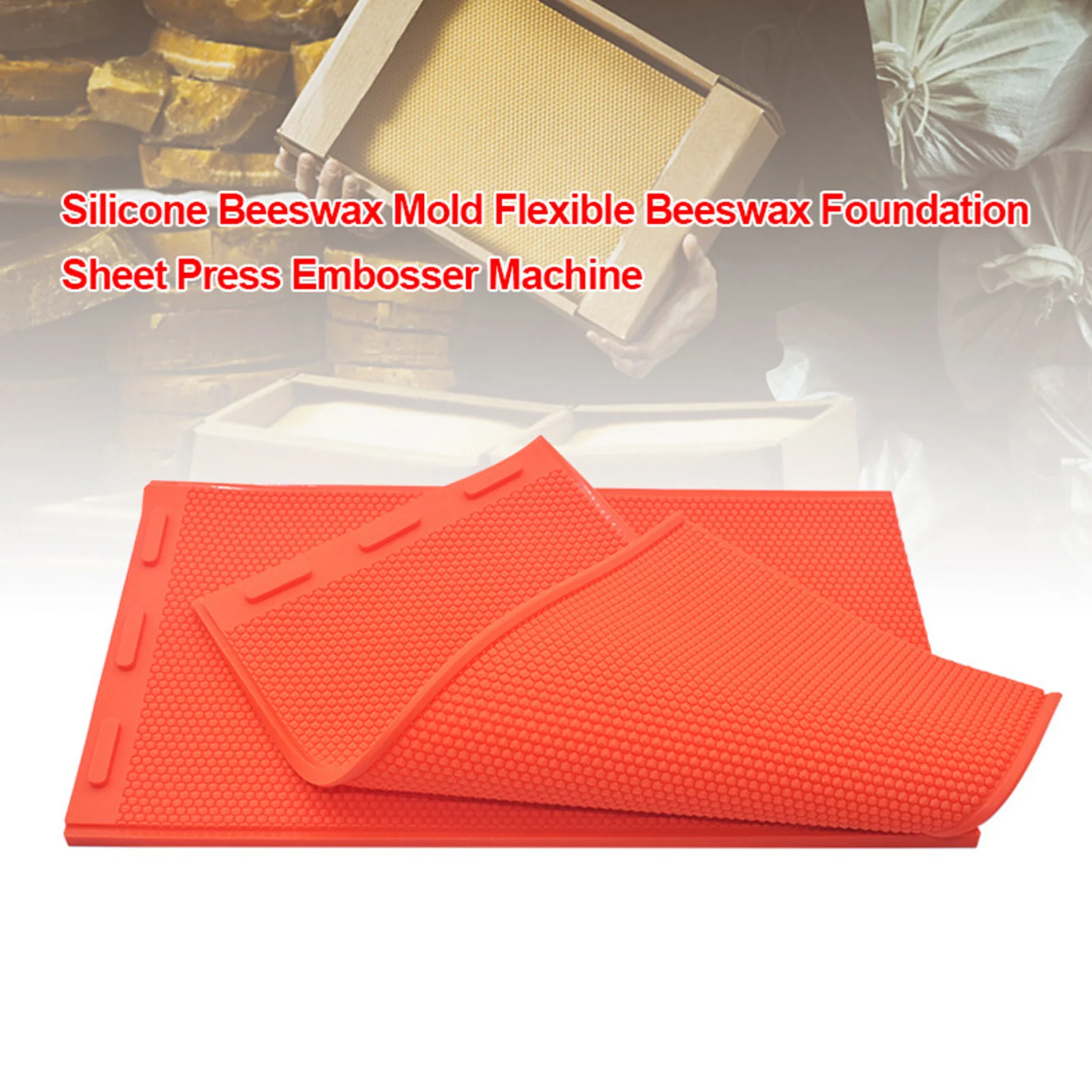 

4 Colors Silicone Beeswax Mat Mold Honeycomb Silicone Mould DIY Mould Honeycomb Beekeeper Base Plate Embossing Machine 420x220MM