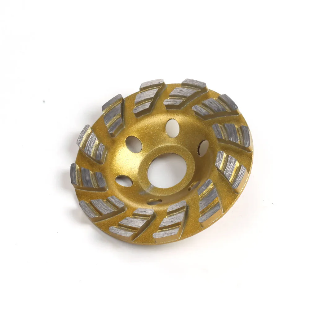 4 Inch 100mm Concrete Stone Ceramic Turbo Diamond Grinding Cup Wheel 12 Segs Heavy Duty Angle Grinder Wheels for Angle Grinder