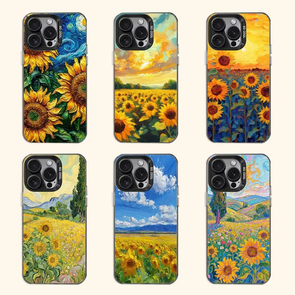 

Brilliant Sunflowers Phone Case For iPhone 17 16e 16 15 14 13 12 Pro Max X XR XS MAX Back Cover