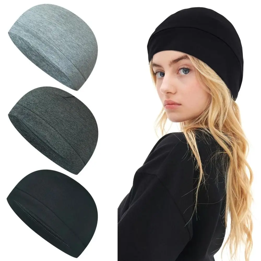 

Breathable Beanies Hat Fashion Thin Soft Skullies Cap Cotton Solid Color Bonnet Hat for Men Women