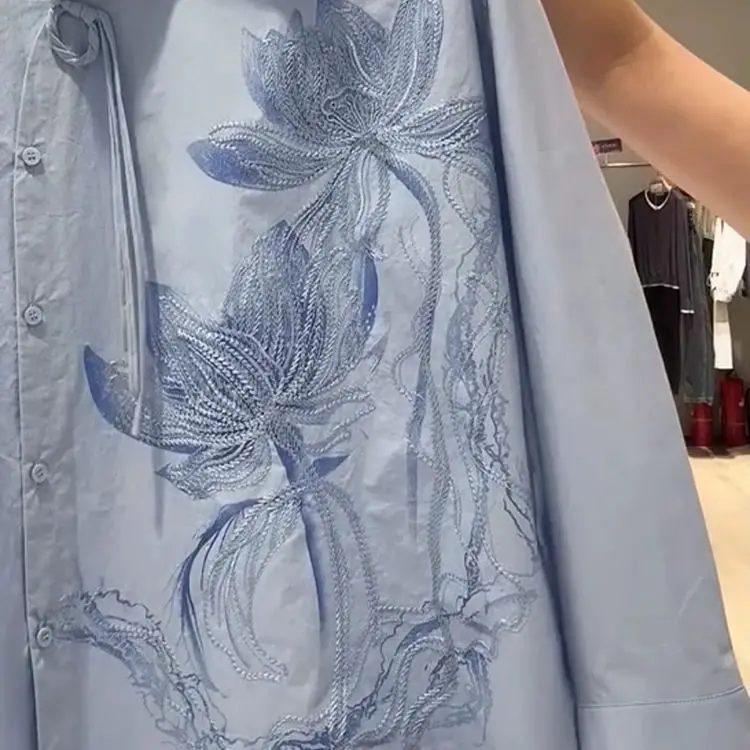 Floral Printed Blosues Women Long Sleeve Loose Chic Tops Spring Autumn New Fashion Shirts Office Lady Casual Wear