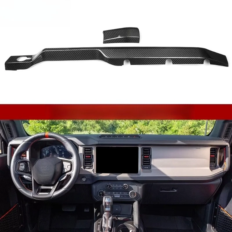 Dashboard Strip Trim  Real Carbon Fiber Dash AC Vent Lower Strip Cover Interior