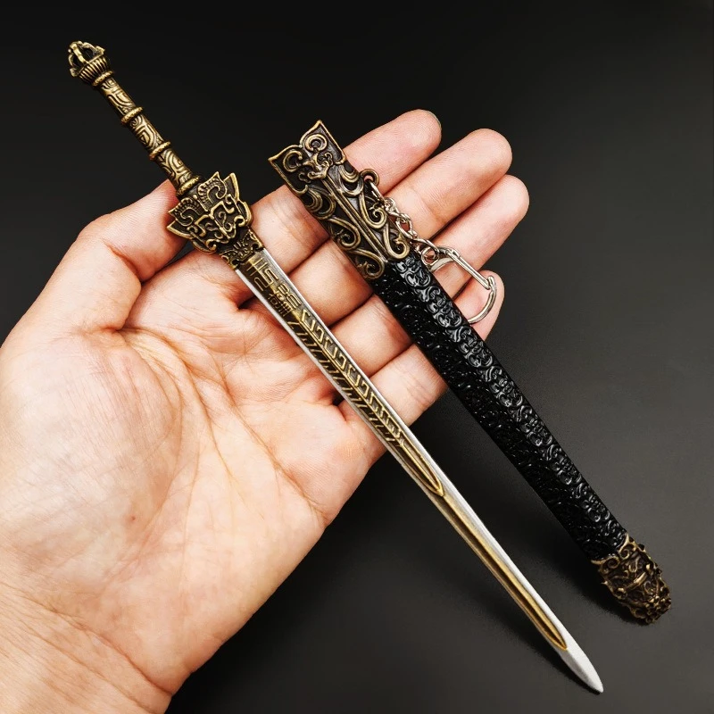 21cm Anime Game Peripheral Royal sword Toy Models Ancient Miniature Cold weapons Metal Crafts Desktop Ornament Gifts for Boys