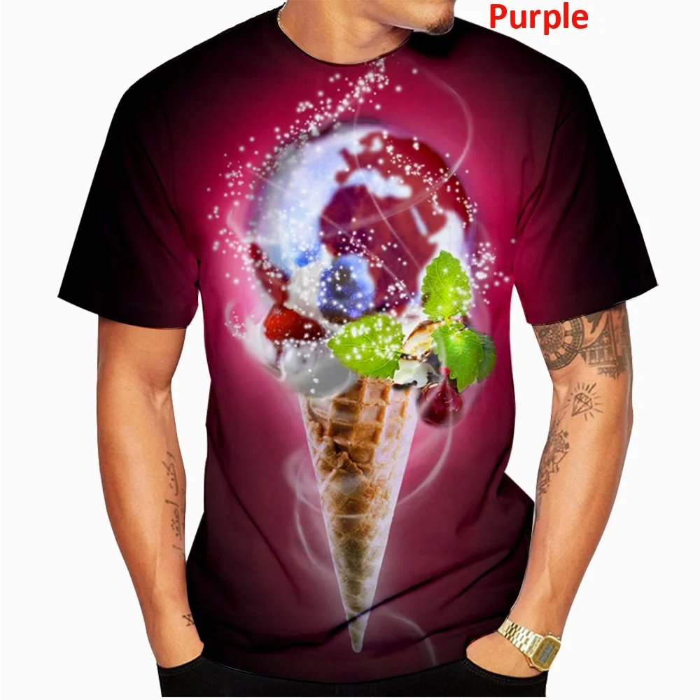 Summer Popular Ice Cream T-shirt Food T Shirt