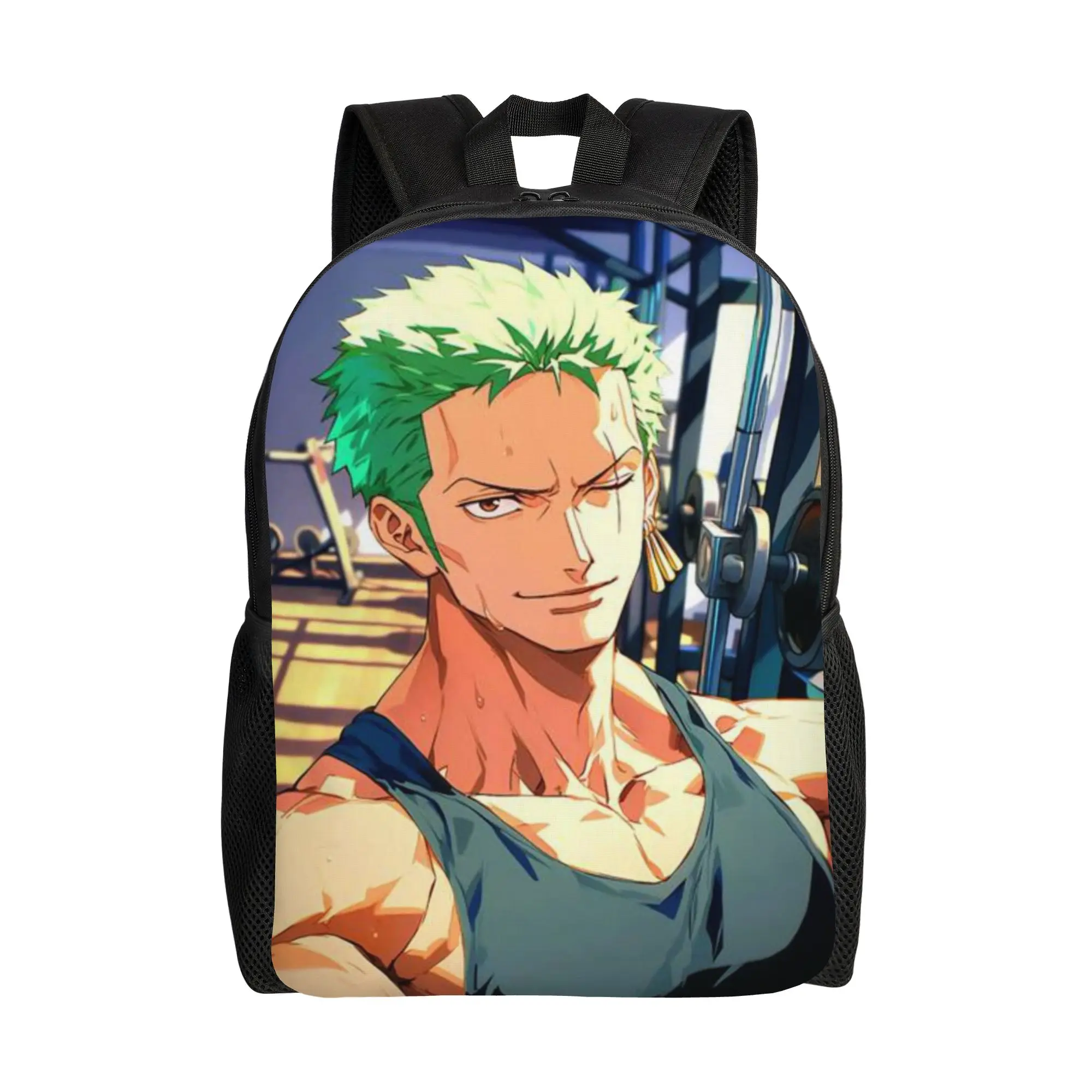 

Back to school season Adjustable Strap Pirate King Anime Daypack One Piece Male Lady Backpack