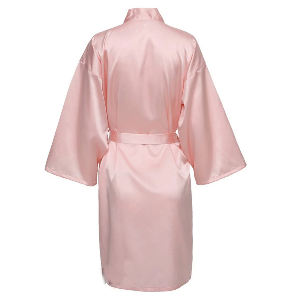 Wedding Party Team Bride Robe With Blank Without Print Kimono Satin Pajamas Bridesmaid Bathrobe