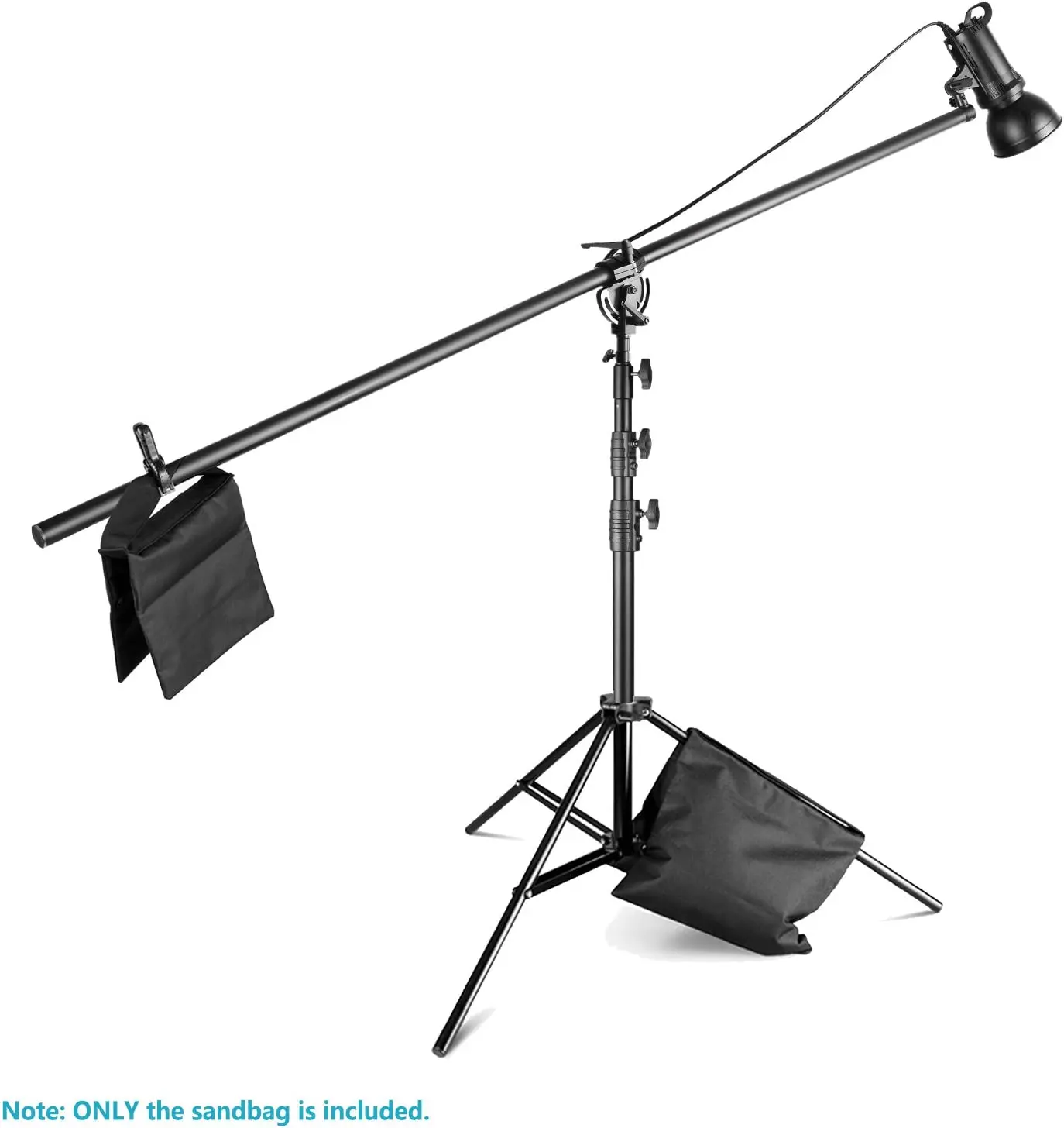 Neewer 6-Pack Heavy Duty Sandbag (Black) for Photo Studio Light Stands Boom Arms with 6-Pack Muslin Backdrop Spring Clamps Clips