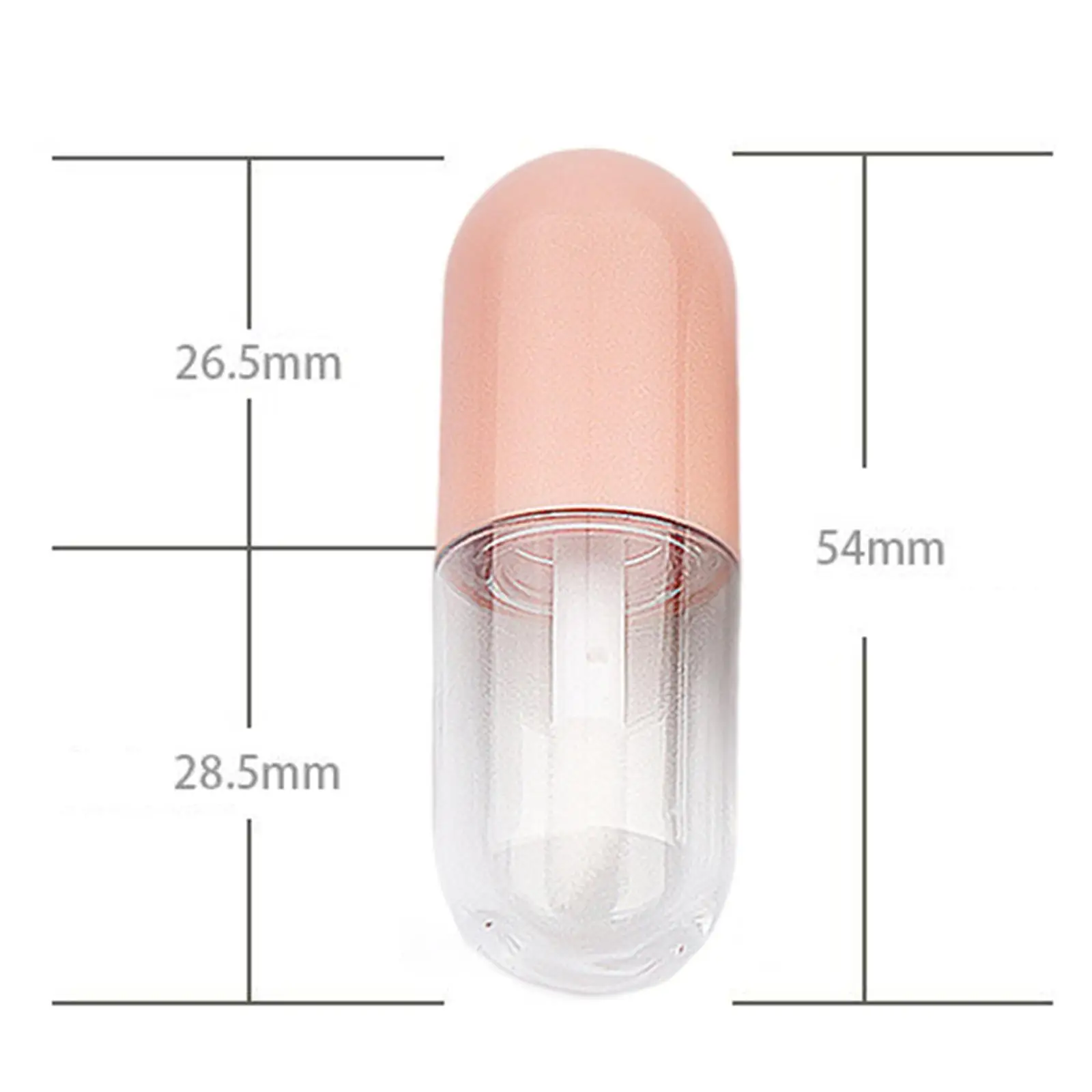 Lindo claro 5ml brillo de labios contenedor bálsamo tubo cápsula portátil botella reutilizable de plástico para juego de cosméticos