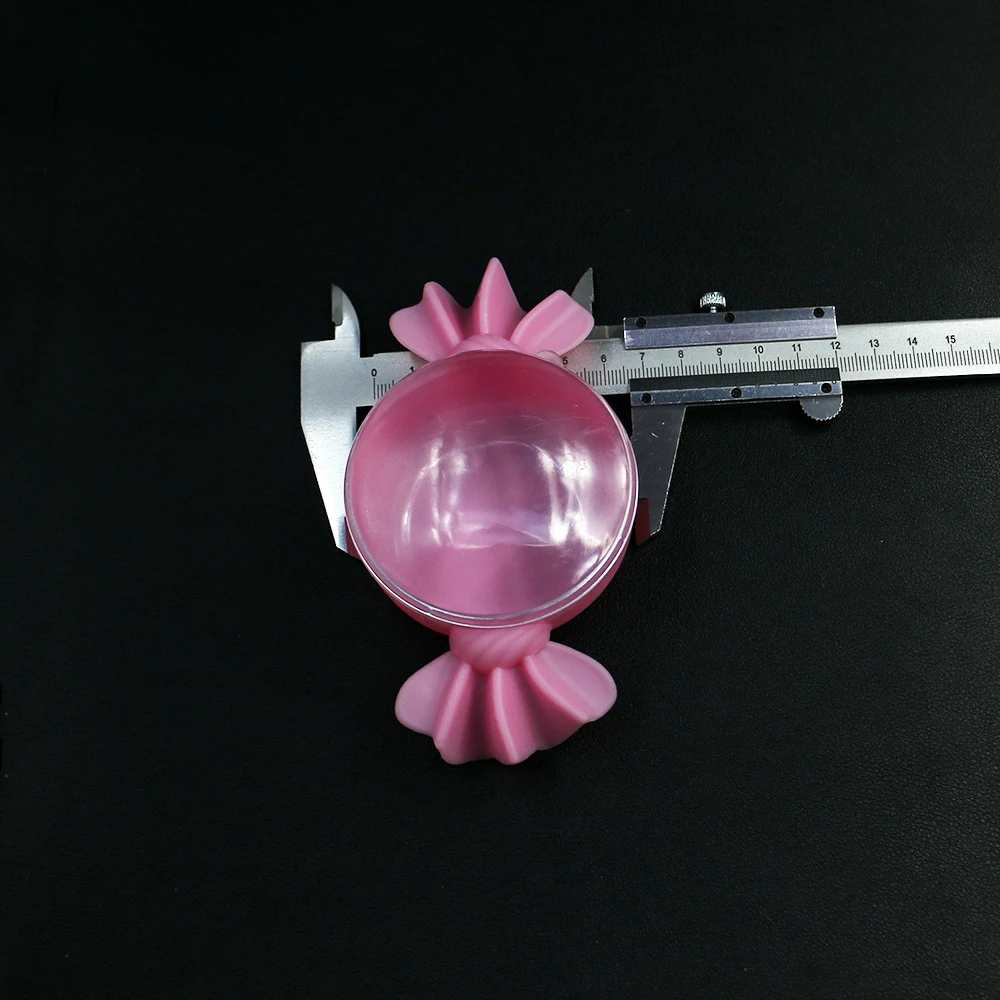 صناديق تغليف المجوهرات البلاستيكية على شكل حلوى أدوات تخزين الخرز الدائري الوردي 1 قطعة/الحزمة لتنظيم حافظة يدوية للفتيات اللطيفات