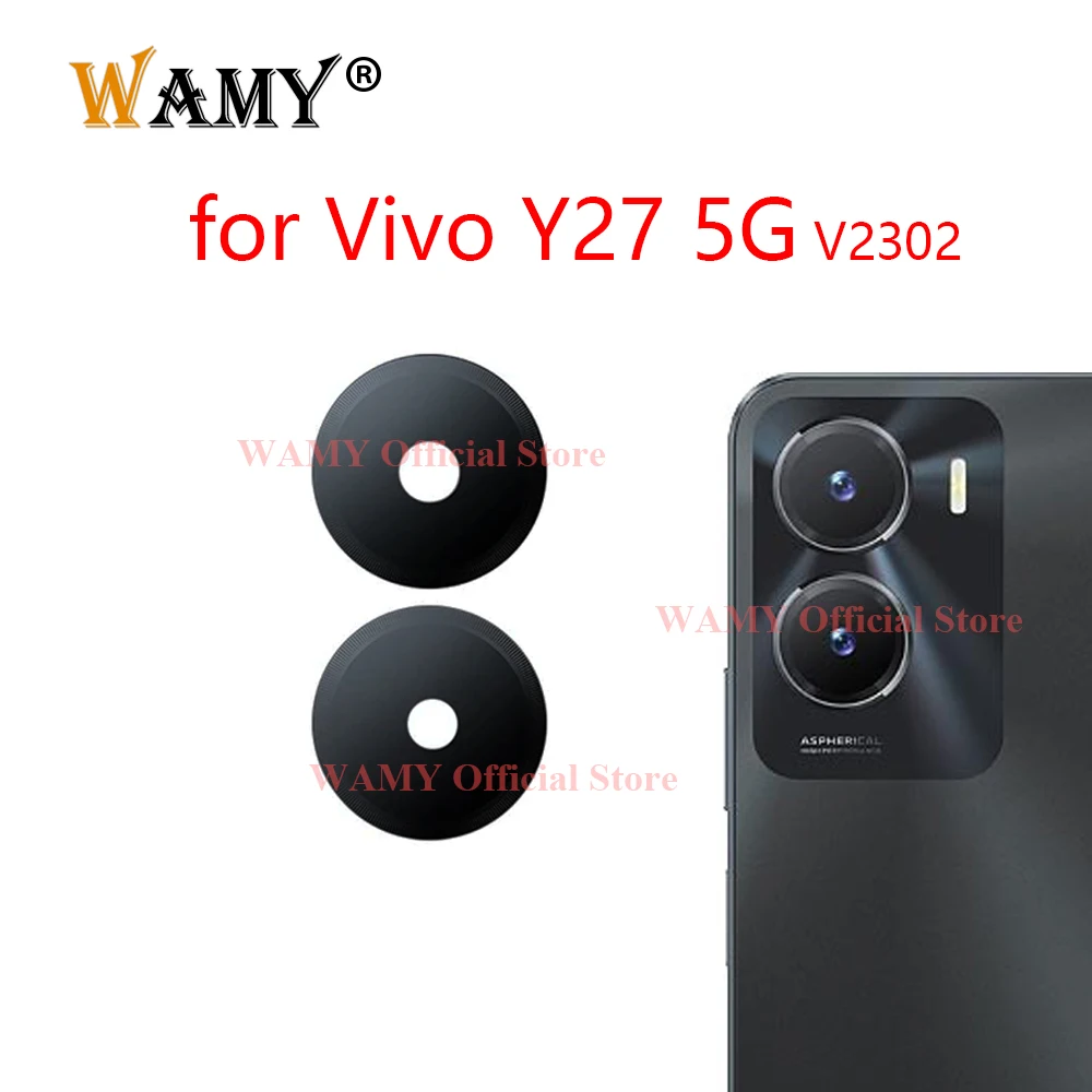 WAMY Rear Back Camera Glass Lens Replacement for Vivo Y27 5G V2302 With Sticker