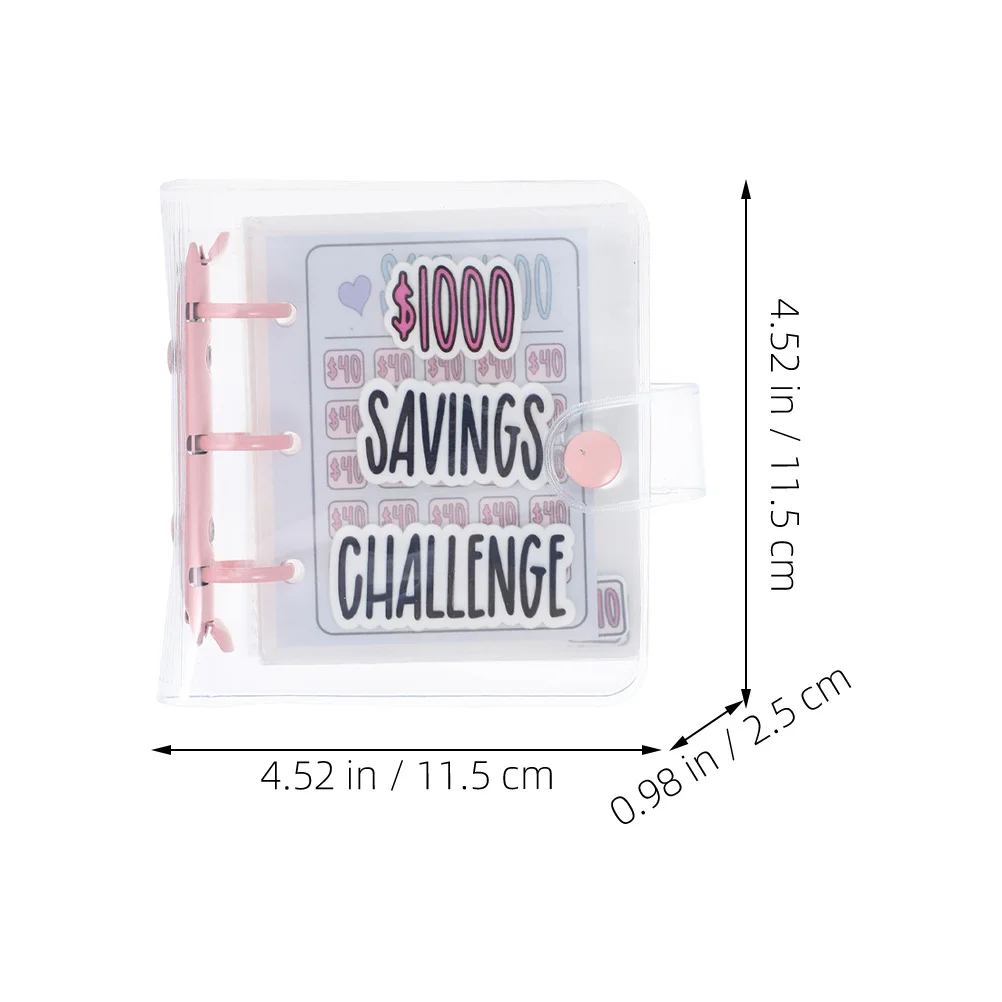 2Pcs Envelope Challenge Binder PVC Budget Binder Cash Organizer Loose-Leaf Money Saving Planner Budget Binders