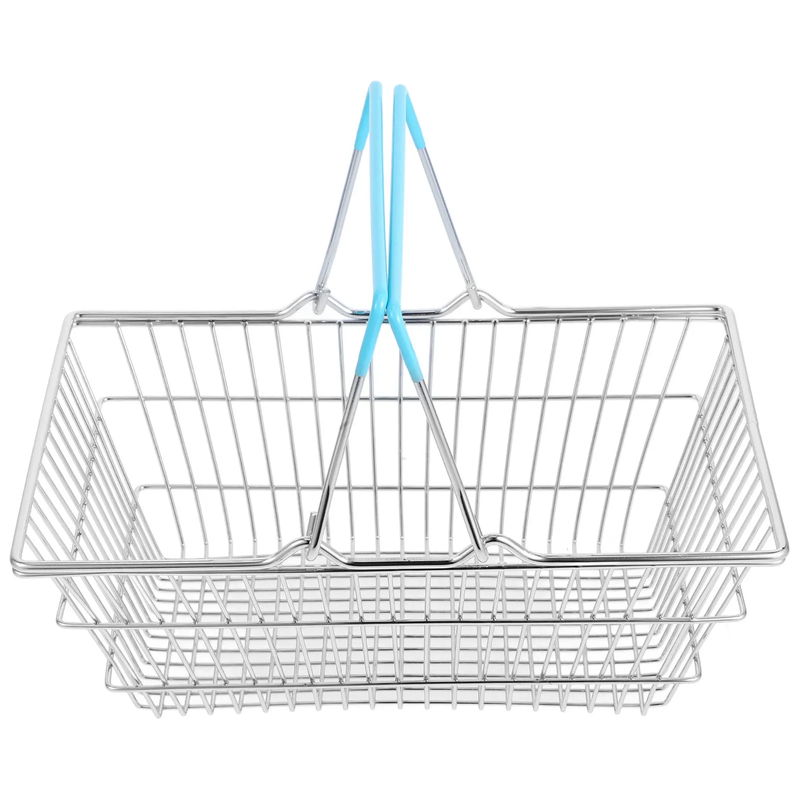Mini Shopping Basket For Kids Multifunctional Iron Wire Storage Cart Play Grocery Handheld Metal Basket Dollhouse Party Favor