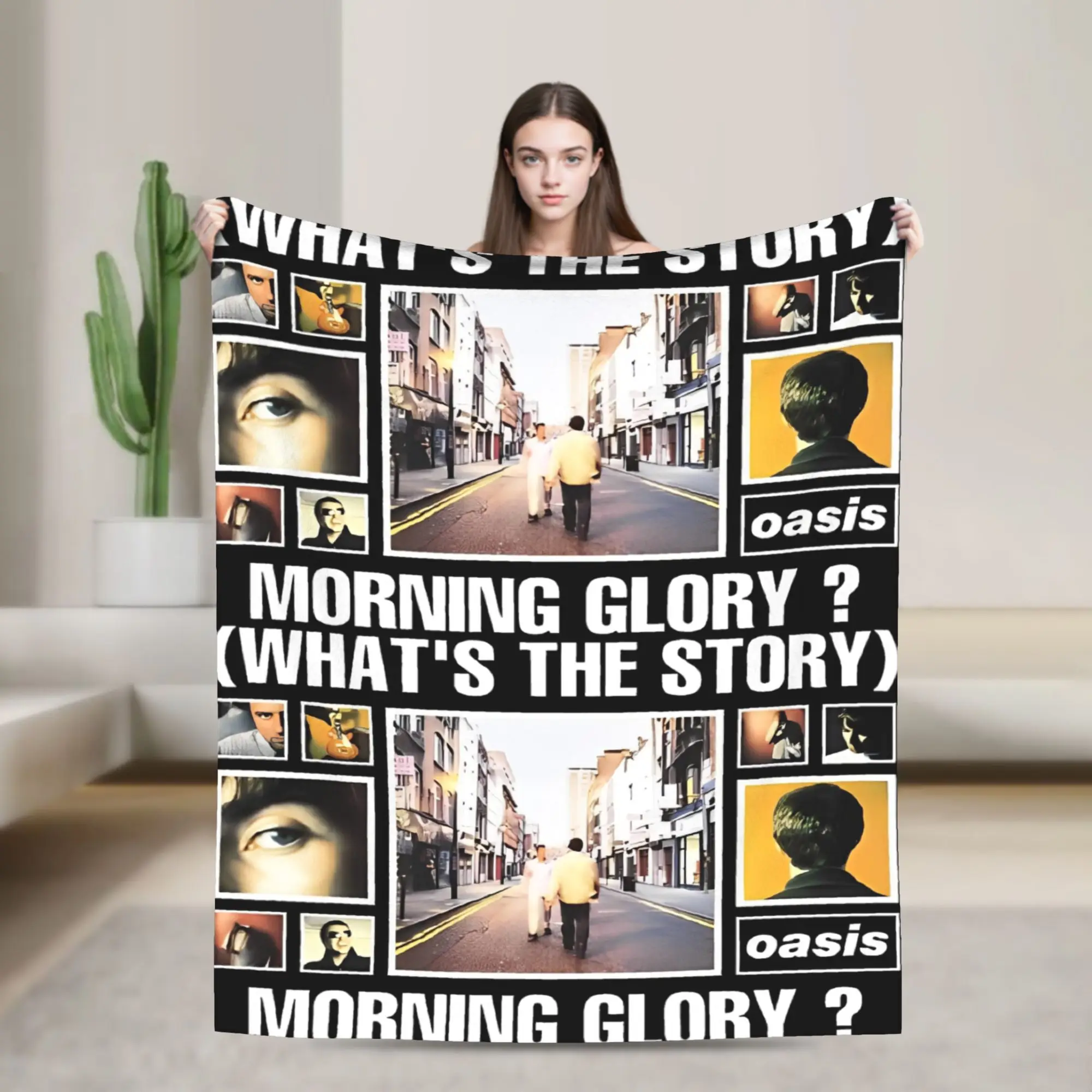 

Oasised Whats the Story Morning Glory Velvet Throw Blanket for Sofa Travel Ultra-Soft Plush Thin Quilt