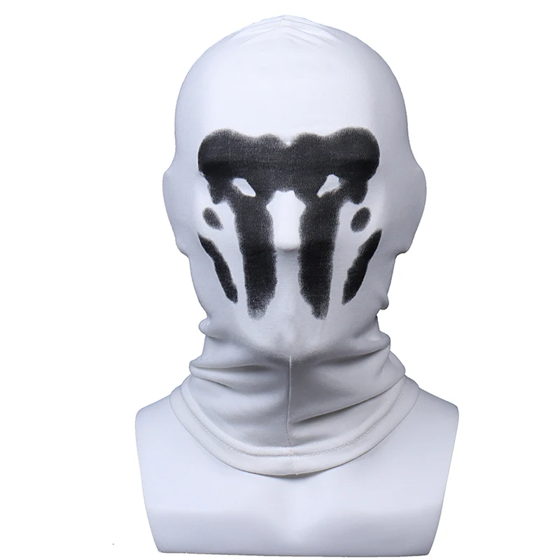 Scary Watcher Rorschach Headgear Masque Party Halloween Masquerade Cosplay Helmet Horror Head Cover Cosplay Printed Headgear