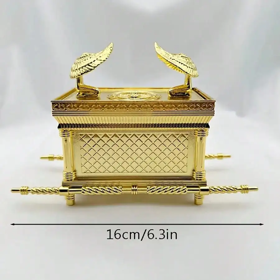 تابوت العهد النموذج التاريخي نسخة طبق الأصل مطلية بالذهب ديكور المنزل احتفالي تمثال زخرفة التصميم المصري القديم #5