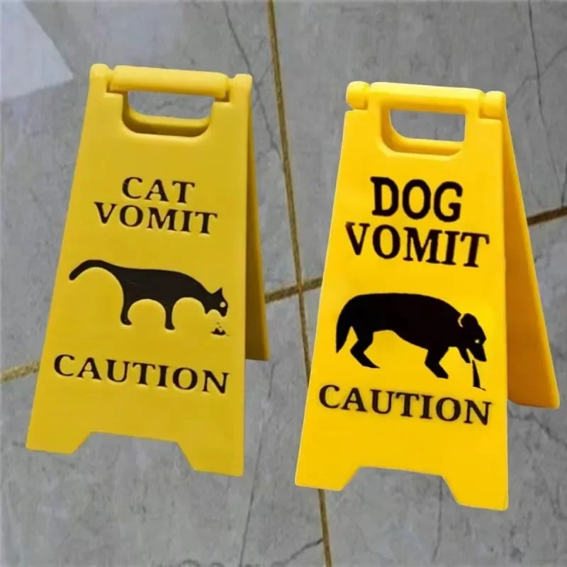 Cat Vomit Sign,Dogs Vomit Sign Cat Warning Sign Decoration Cat Decor Funny Gag Gifts Pet Vomiting Warning Sign