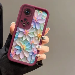 New Silicone Shockproof Phone Case For Huawei Honor 200 70 90 50SE 50 Pro 20 Painting Flowers Camera Lens Protection Soft Cover