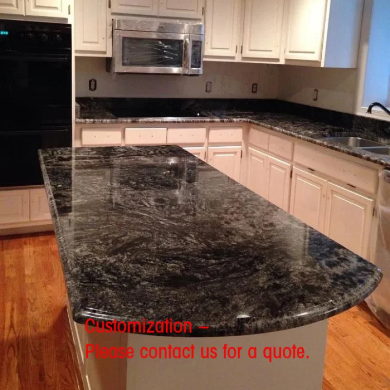 custom.Polished Glossy Marble Grain Kitchen Top Granite Countertops