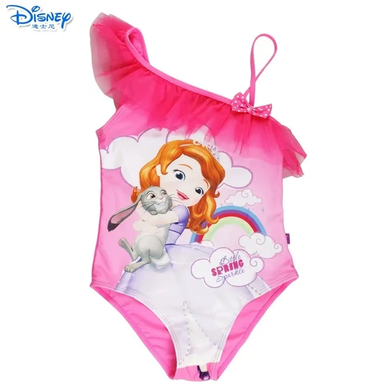 طفل رضيع فتاة ملابس السباحة الكرتون المجمدة إلسا طباعة قطعة واحدة داخلية ملابس فتاة ملابس السباحة طفل ملابس الشاطئ ثوب السباحة #2