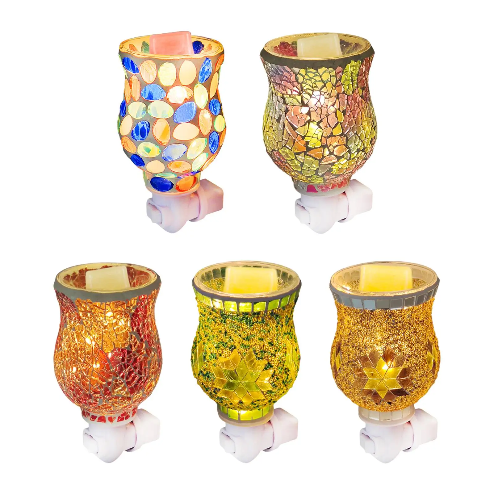 1Pcs Wax Melt Warmer Lamp Creative Usplug Scent Electric Mosaic Night Light for Home