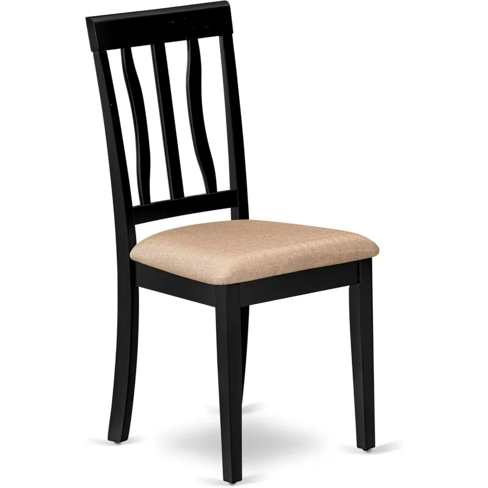 طقم طاولة مطبخ مدمجة مكونة من 3 قطع من East West Furniture مع طاولة طعام مستديرة وقاعدة #6