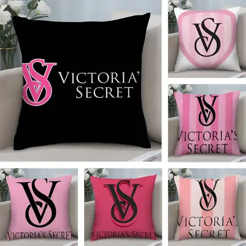 Funda de almohada de lujo V-V-V-VictoriaS-S-SecretS, funda de cojín cuadrada con estampado de doble cara para sofá, hogar, decoración de dormitorio, regalo