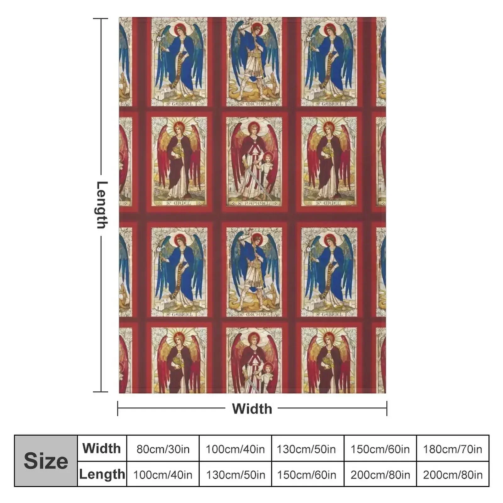 St MIchael St Gabriel St Raphael and Uriel Archangel Angel Saint Throw Blanket Bed Fashionable blankets ands Blankets