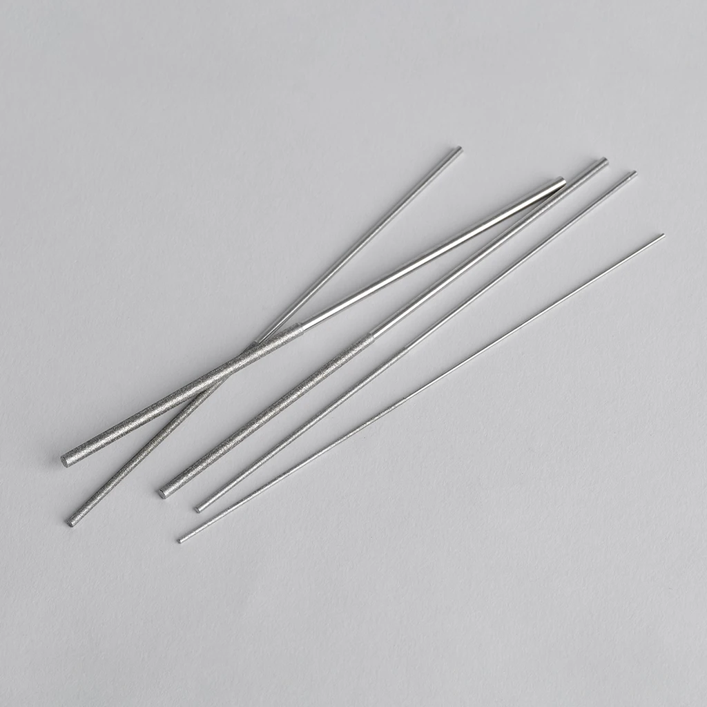 Diamond Cylindrical File 1/1.2/1.5/1.7/2.2/2.8/3.3/4/5/6mm Small Diameter Reaming File Grinding Tool Jade Alloy Assorted File